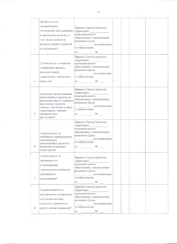 Об утверждении формы проверочного листа (списка контрольных запросов) применяемого при осуществлении муниципального контроля в сфере благоустройства на территории Половино-Черемховского муниципального образования